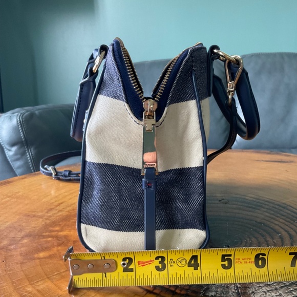 Tommy Hilfiger Fabric Handbag Navy Blue & White - Picture 5 of 15